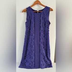 Tommy Hilfiger Purple Lace Sheath Dress Size 6